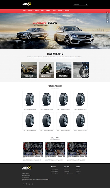 通用汽車配件用品租賃產(chǎn)品展示模板網(wǎng)站